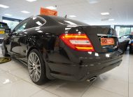 2012 MERCEDES C250 AMG SPORT COUPE AUTO with BLACK LEATHER