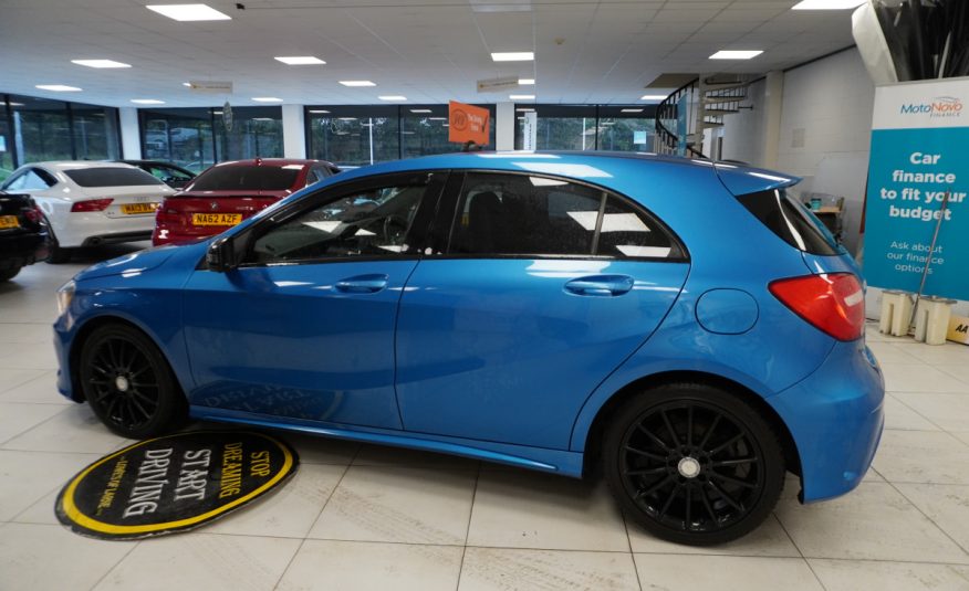2015 MERCEDES A180 AMG SPORT COUPE with BLACK LEATHER and ONLY 89K