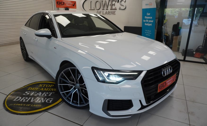 2019 (MARCH) AUDI A6 2.0 TDi S LINE 40 201BHP — 21″ ALLOYS, BLACK LEATHER