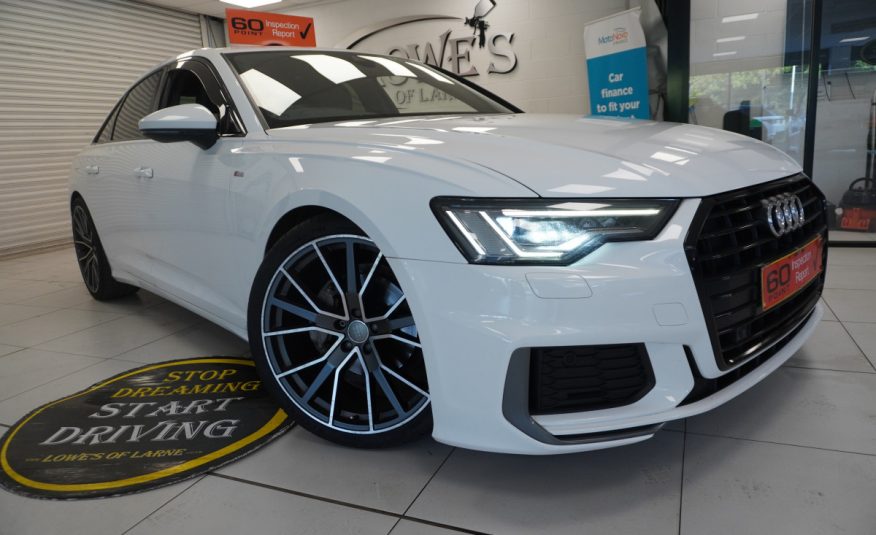 2019 (MARCH) AUDI A6 2.0 TDi S LINE 40 201BHP — 21″ ALLOYS, BLACK LEATHER