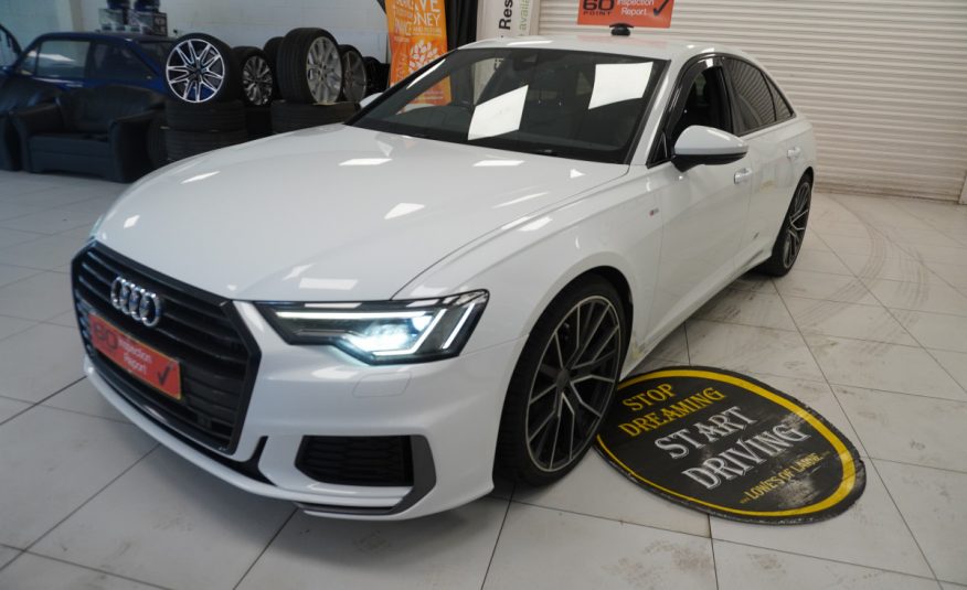 2019 (MARCH) AUDI A6 2.0 TDi S LINE 40 201BHP — 21″ ALLOYS, BLACK LEATHER