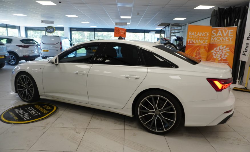 2019 (MARCH) AUDI A6 2.0 TDi S LINE 40 201BHP — 21″ ALLOYS, BLACK LEATHER