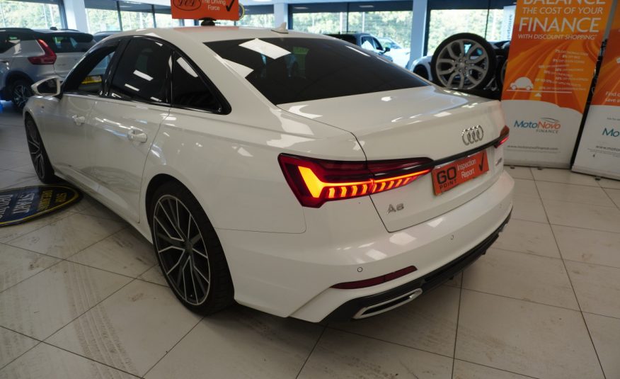 2019 (MARCH) AUDI A6 2.0 TDi S LINE 40 201BHP — 21″ ALLOYS, BLACK LEATHER