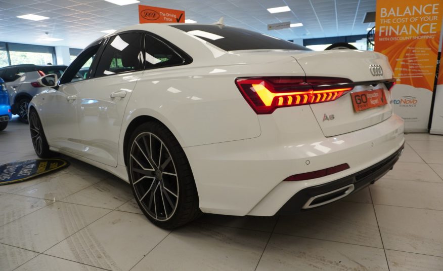 2019 (MARCH) AUDI A6 2.0 TDi S LINE 40 201BHP — 21″ ALLOYS, BLACK LEATHER