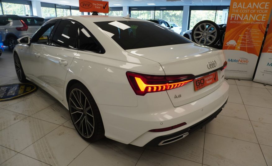 2019 (MARCH) AUDI A6 2.0 TDi S LINE 40 201BHP — 21″ ALLOYS, BLACK LEATHER