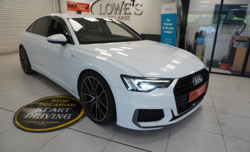 2019 (MARCH) AUDI A6 2.0 TDi S LINE 40 201BHP — 21″ ALLOYS, BLACK LEATHER
