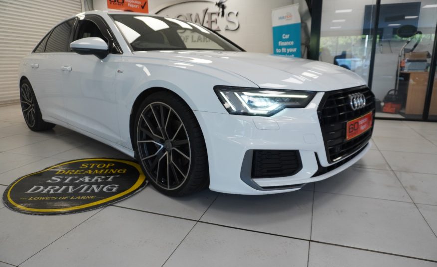 2019 (MARCH) AUDI A6 2.0 TDi S LINE 40 201BHP — 21″ ALLOYS, BLACK LEATHER
