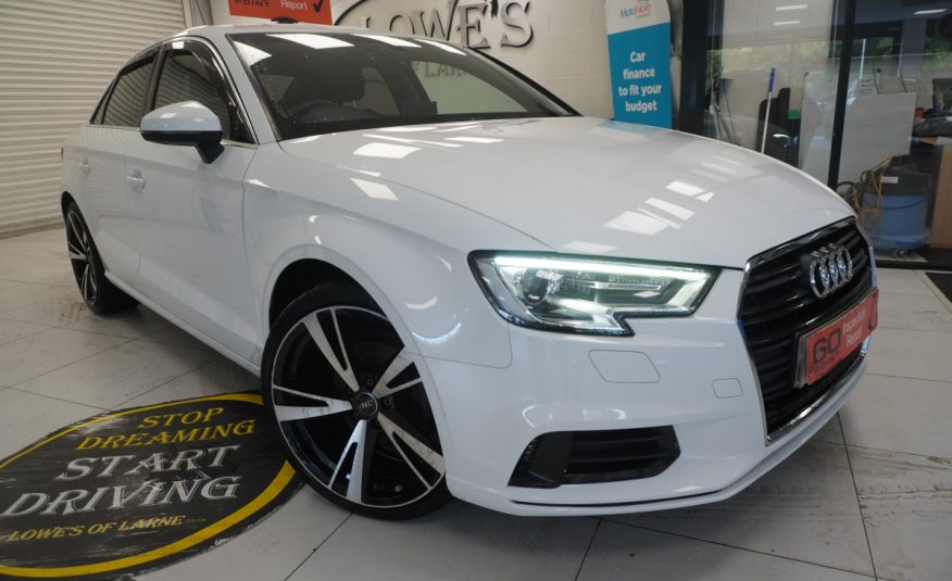 2017 (DEC) AUDI A3 1.6 TDi SPORT 4 DOOR SALOON in WHITE with 19″ ALLOYS