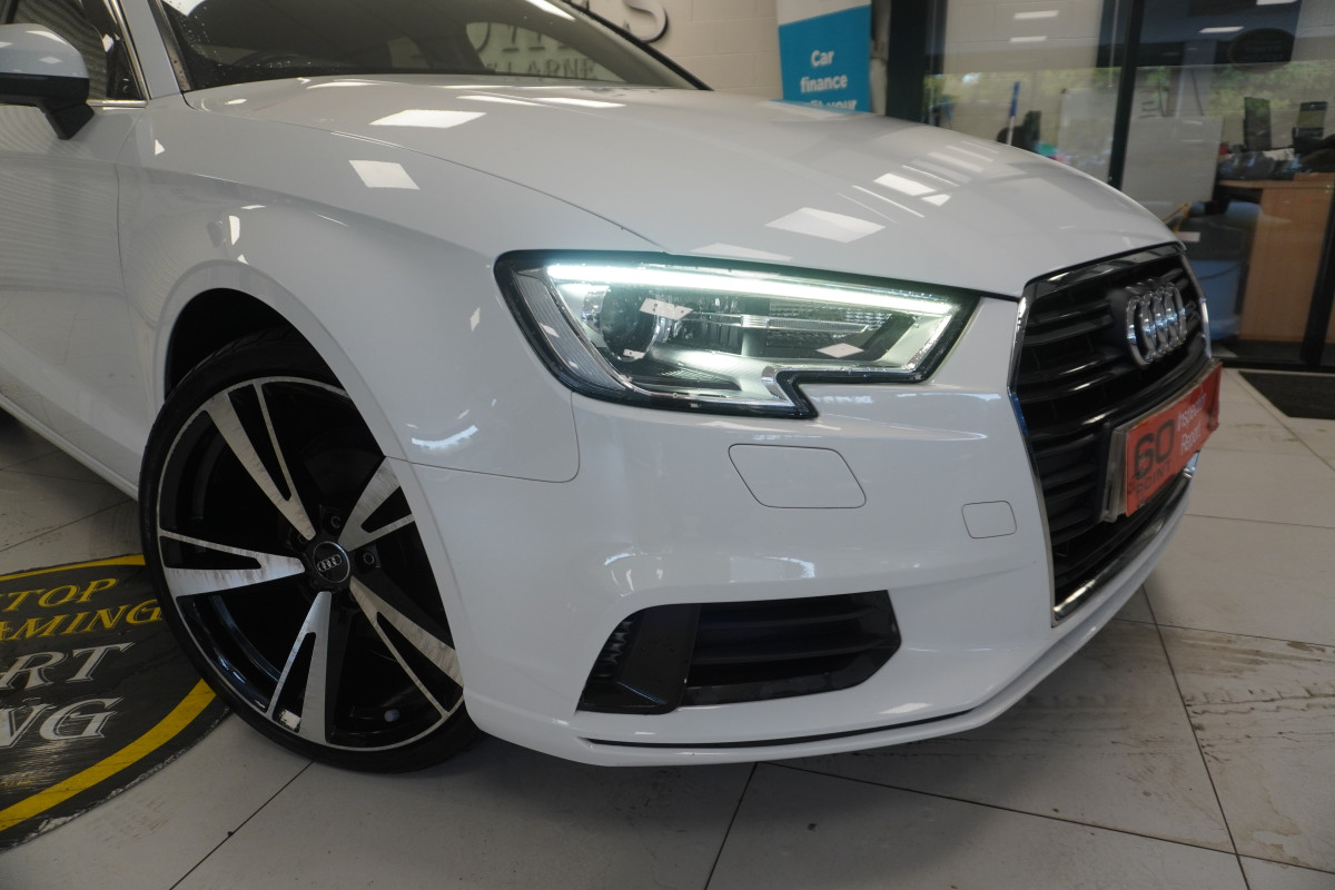2017 (DEC) AUDI A3 1.6 TDi SPORT 4 DOOR SALOON in WHITE with 19″ ALLOYS
