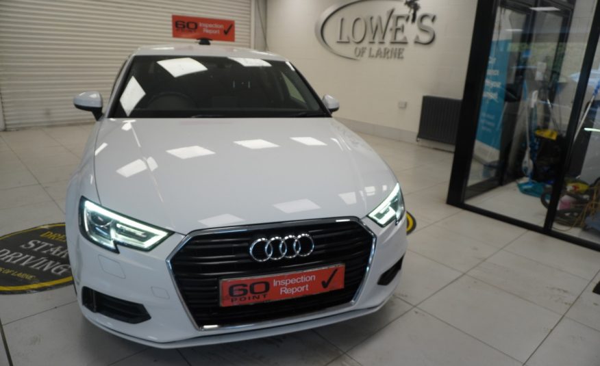 2017 (DEC) AUDI A3 1.6 TDi SPORT 4 DOOR SALOON in WHITE with 19″ ALLOYS