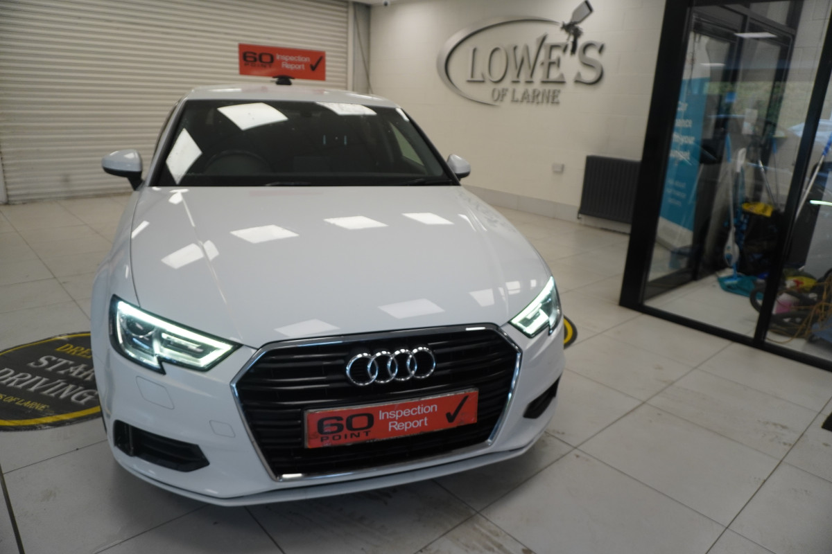 2017 (DEC) AUDI A3 1.6 TDi SPORT 4 DOOR SALOON in WHITE with 19″ ALLOYS
