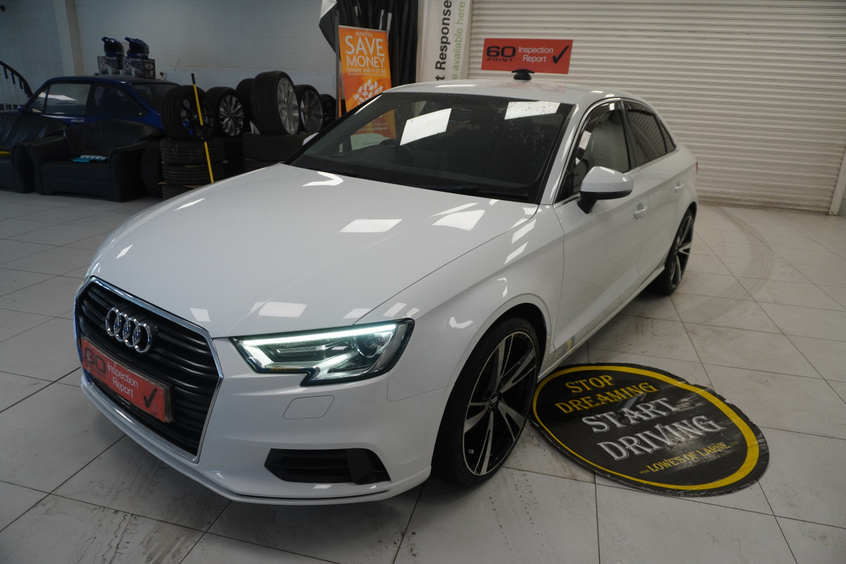 2017 (DEC) AUDI A3 1.6 TDi SPORT 4 DOOR SALOON in WHITE with 19″ ALLOYS