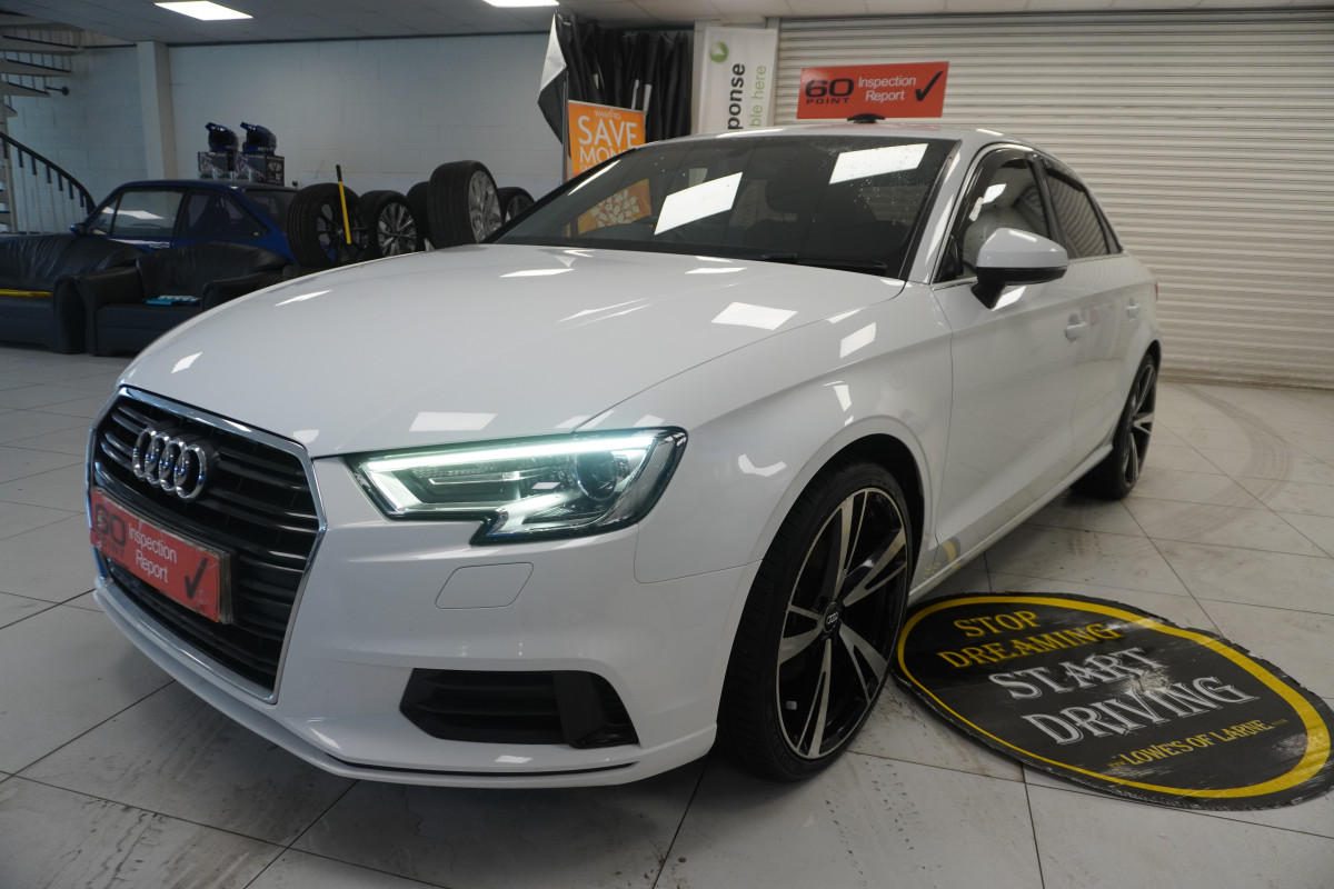 2017 (DEC) AUDI A3 1.6 TDi SPORT 4 DOOR SALOON in WHITE with 19″ ALLOYS