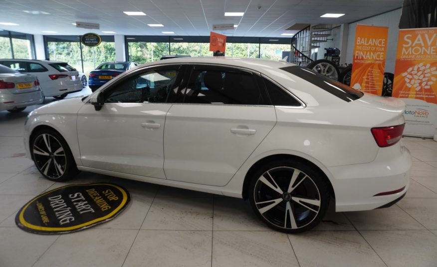 2017 (DEC) AUDI A3 1.6 TDi SPORT 4 DOOR SALOON in WHITE with 19″ ALLOYS