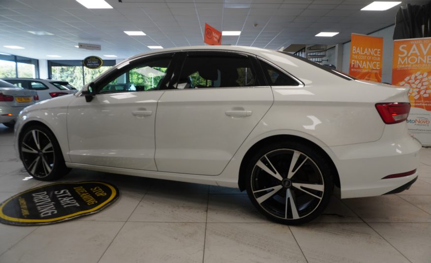 2017 (DEC) AUDI A3 1.6 TDi SPORT 4 DOOR SALOON in WHITE with 19″ ALLOYS