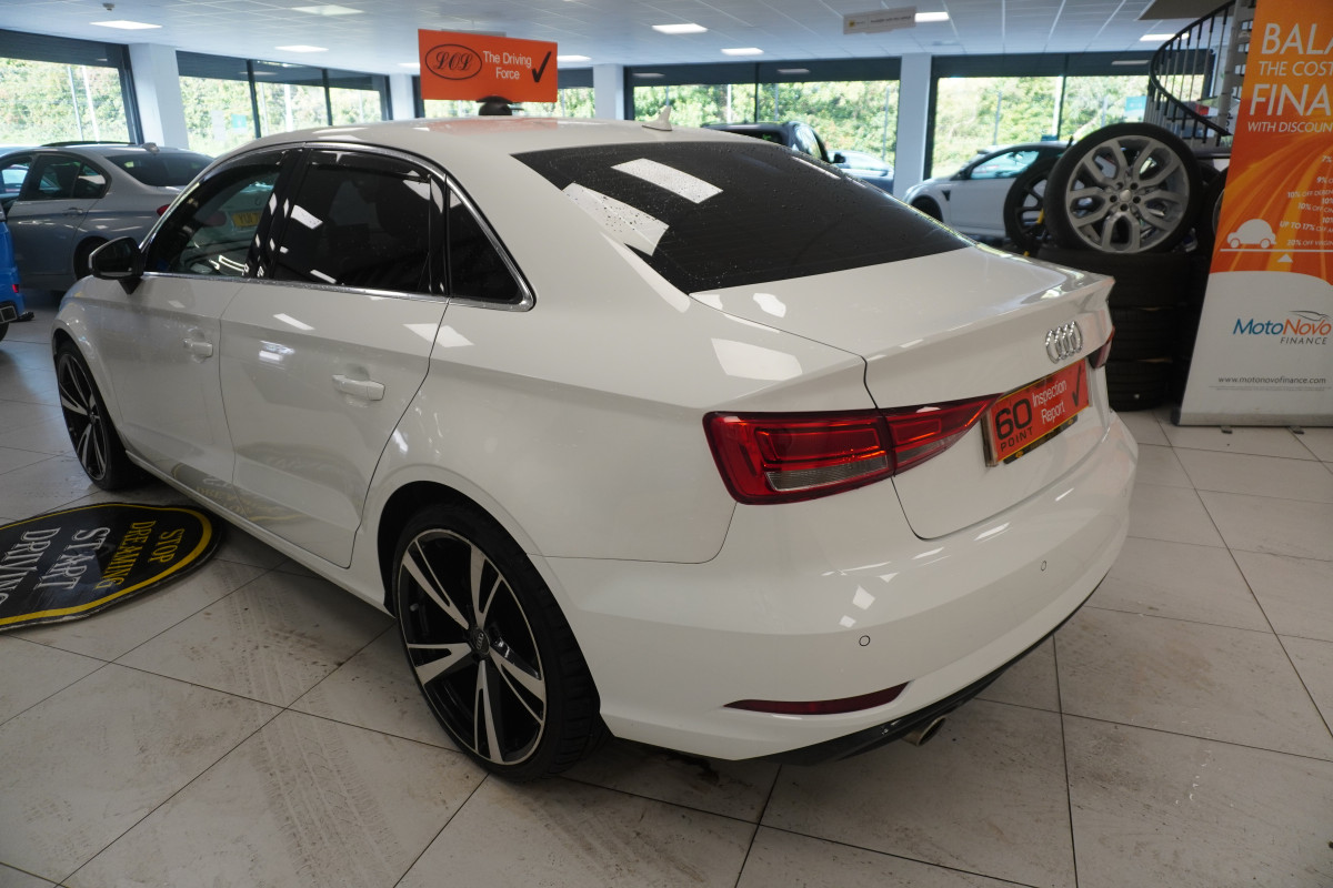 2017 (DEC) AUDI A3 1.6 TDi SPORT 4 DOOR SALOON in WHITE with 19″ ALLOYS
