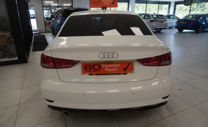 2017 (DEC) AUDI A3 1.6 TDi SPORT 4 DOOR SALOON in WHITE with 19″ ALLOYS