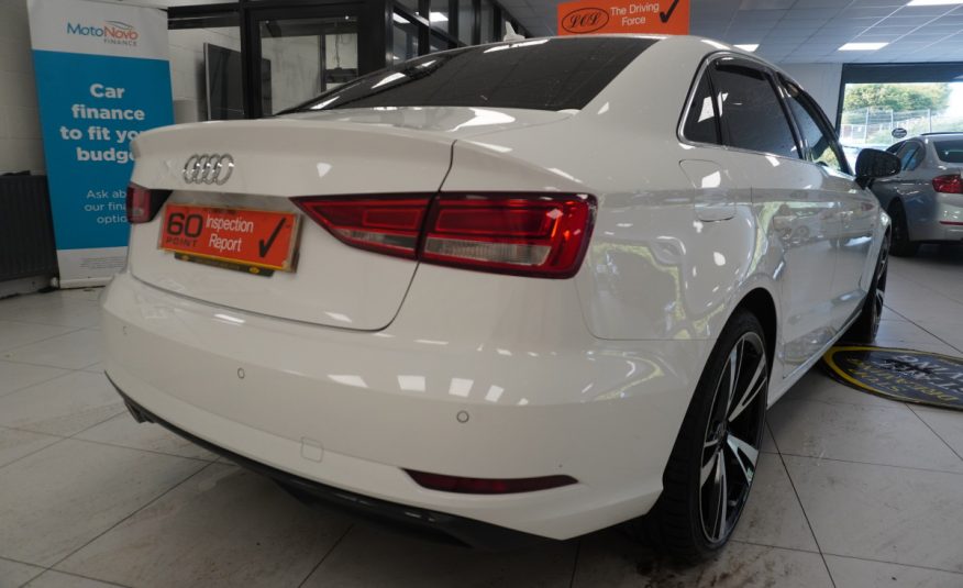 2017 (DEC) AUDI A3 1.6 TDi SPORT 4 DOOR SALOON in WHITE with 19″ ALLOYS