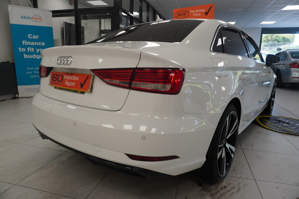 2017 (DEC) AUDI A3 1.6 TDi SPORT 4 DOOR SALOON in WHITE with 19″ ALLOYS
