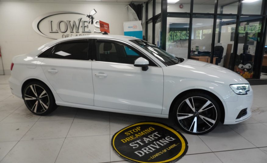 2017 (DEC) AUDI A3 1.6 TDi SPORT 4 DOOR SALOON in WHITE with 19″ ALLOYS
