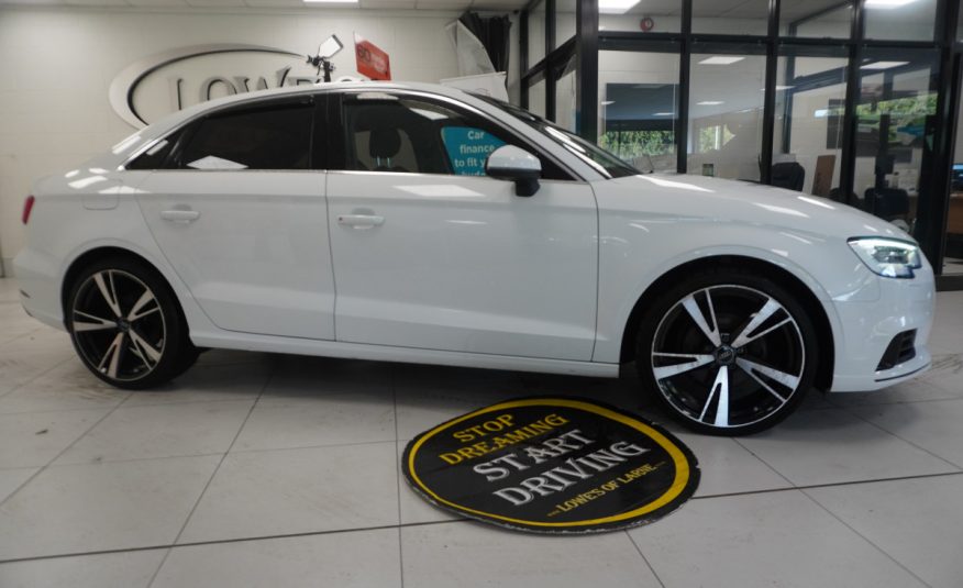 2017 (DEC) AUDI A3 1.6 TDi SPORT 4 DOOR SALOON in WHITE with 19″ ALLOYS