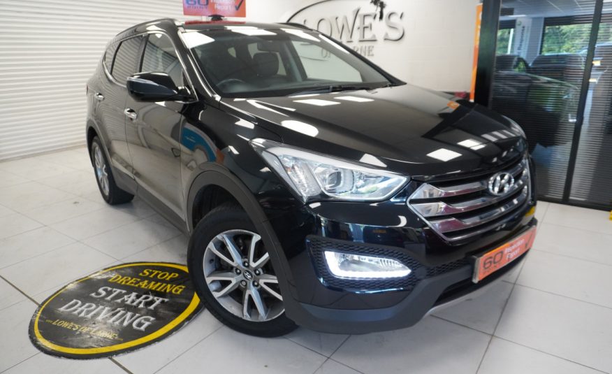2015 HYUNDAI SANTA FE 2.2 CRDi PREMIUM with SAT NAV, BLACK LEATHER, REAR CAMERA — 7 SEATER
