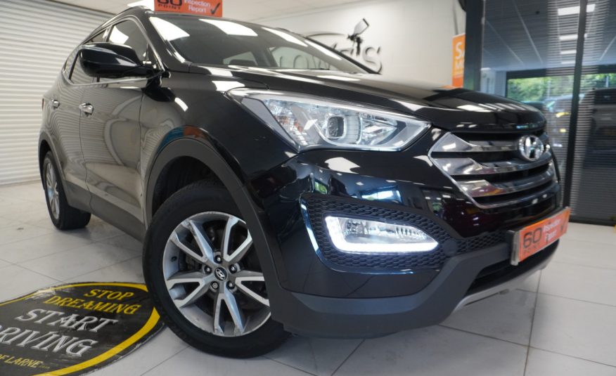 2015 HYUNDAI SANTA FE 2.2 CRDi PREMIUM with SAT NAV, BLACK LEATHER, REAR CAMERA — 7 SEATER