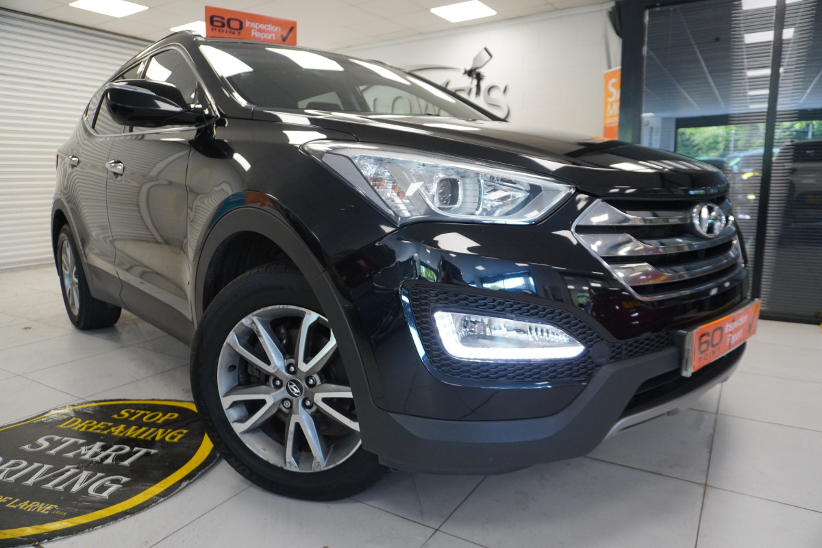 2015 HYUNDAI SANTA FE 2.2 CRDi PREMIUM with SAT NAV, BLACK LEATHER, REAR CAMERA — 7 SEATER