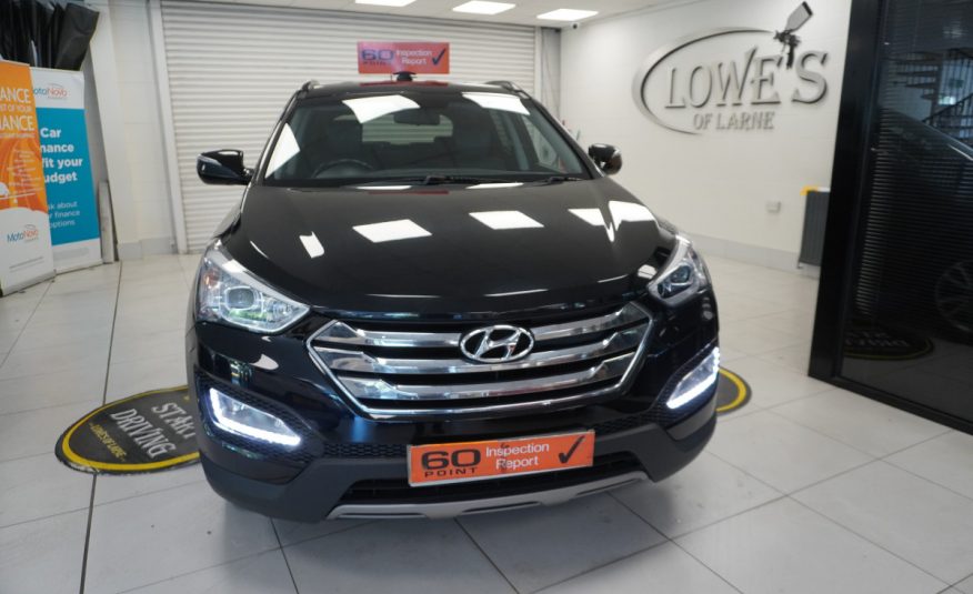 2015 HYUNDAI SANTA FE 2.2 CRDi PREMIUM with SAT NAV, BLACK LEATHER, REAR CAMERA — 7 SEATER
