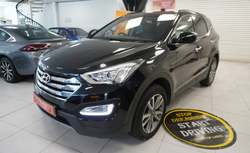 2015 HYUNDAI SANTA FE 2.2 CRDi PREMIUM with SAT NAV, BLACK LEATHER, REAR CAMERA — 7 SEATER