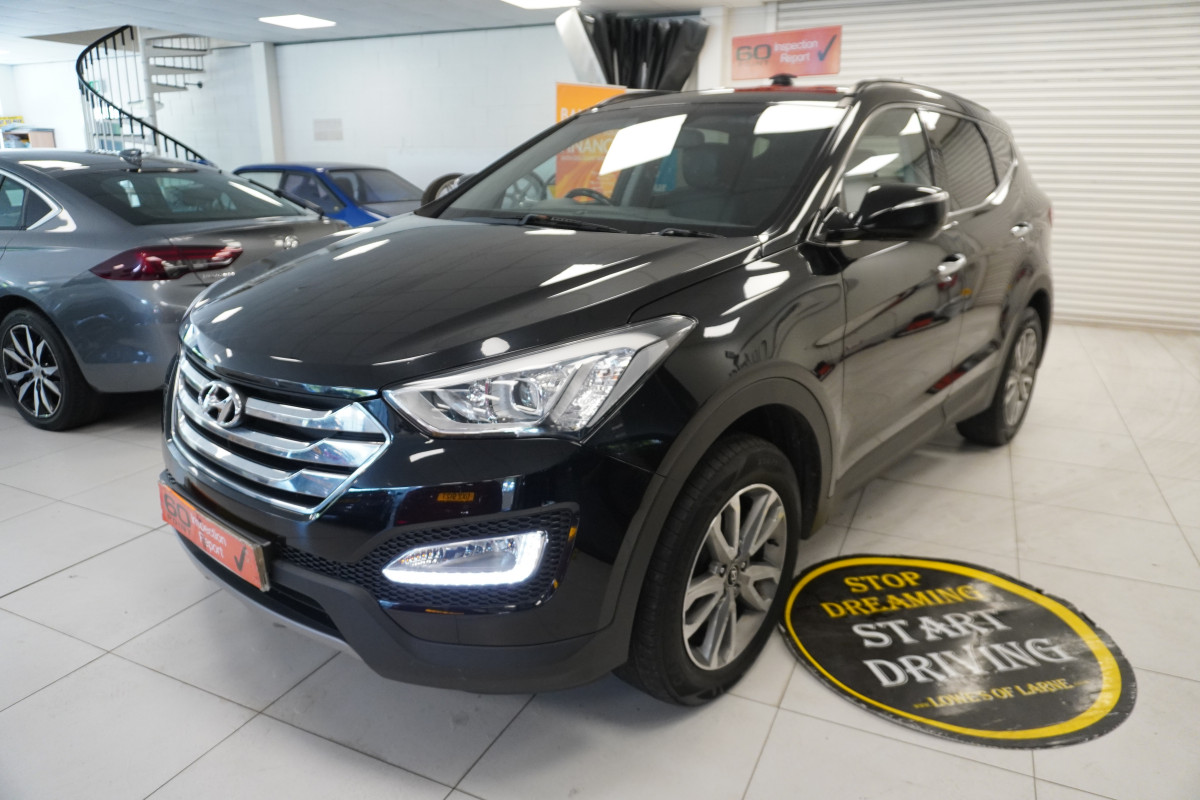 2015 HYUNDAI SANTA FE 2.2 CRDi PREMIUM with SAT NAV, BLACK LEATHER, REAR CAMERA — 7 SEATER