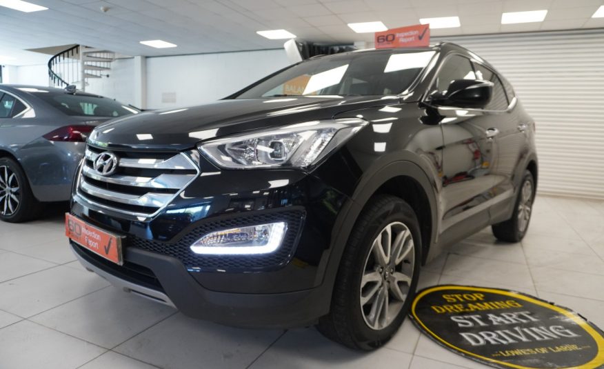 2015 HYUNDAI SANTA FE 2.2 CRDi PREMIUM with SAT NAV, BLACK LEATHER, REAR CAMERA — 7 SEATER