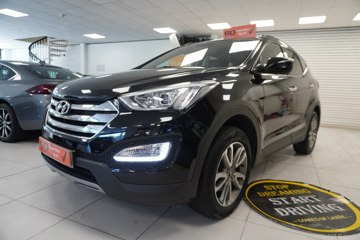 2015 HYUNDAI SANTA FE 2.2 CRDi PREMIUM with SAT NAV, BLACK LEATHER, REAR CAMERA — 7 SEATER