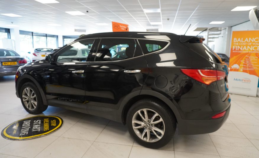 2015 HYUNDAI SANTA FE 2.2 CRDi PREMIUM with SAT NAV, BLACK LEATHER, REAR CAMERA — 7 SEATER