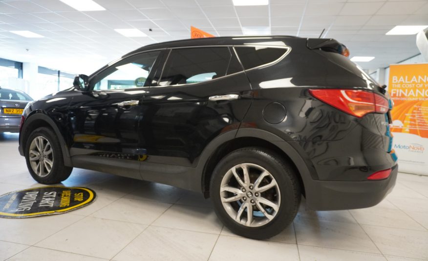 2015 HYUNDAI SANTA FE 2.2 CRDi PREMIUM with SAT NAV, BLACK LEATHER, REAR CAMERA — 7 SEATER