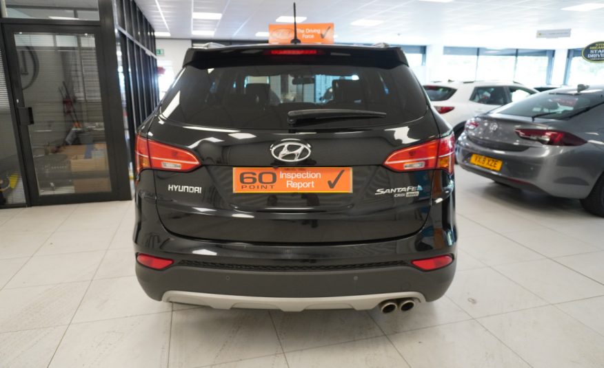 2015 HYUNDAI SANTA FE 2.2 CRDi PREMIUM with SAT NAV, BLACK LEATHER, REAR CAMERA — 7 SEATER