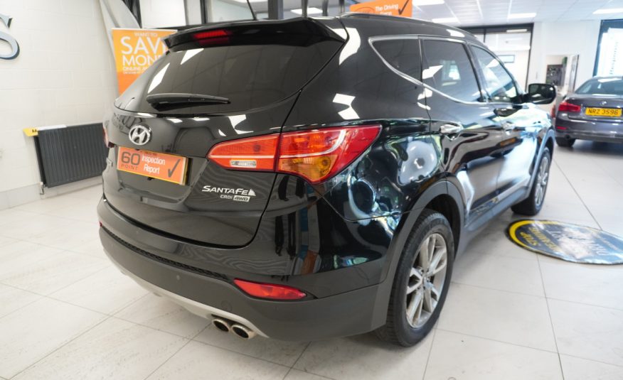 2015 HYUNDAI SANTA FE 2.2 CRDi PREMIUM with SAT NAV, BLACK LEATHER, REAR CAMERA — 7 SEATER