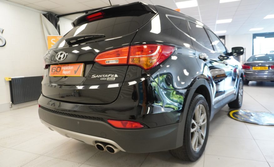 2015 HYUNDAI SANTA FE 2.2 CRDi PREMIUM with SAT NAV, BLACK LEATHER, REAR CAMERA — 7 SEATER