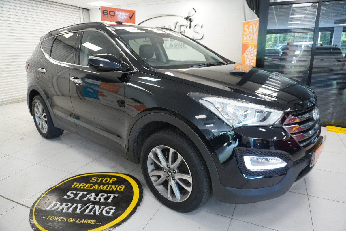 2015 HYUNDAI SANTA FE 2.2 CRDi PREMIUM with SAT NAV, BLACK LEATHER, REAR CAMERA — 7 SEATER