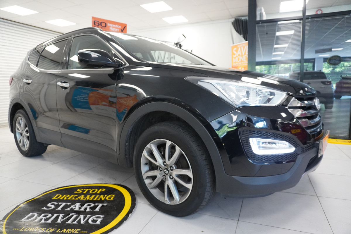 2015 HYUNDAI SANTA FE 2.2 CRDi PREMIUM with SAT NAV, BLACK LEATHER, REAR CAMERA — 7 SEATER