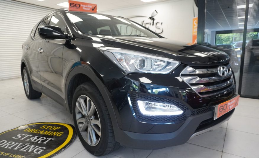 2015 HYUNDAI SANTA FE 2.2 CRDi PREMIUM with SAT NAV, BLACK LEATHER, REAR CAMERA — 7 SEATER