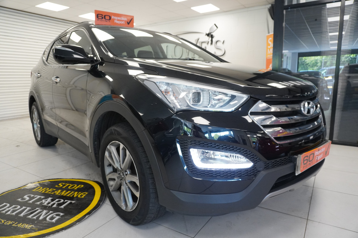2015 HYUNDAI SANTA FE 2.2 CRDi PREMIUM with SAT NAV, BLACK LEATHER, REAR CAMERA — 7 SEATER