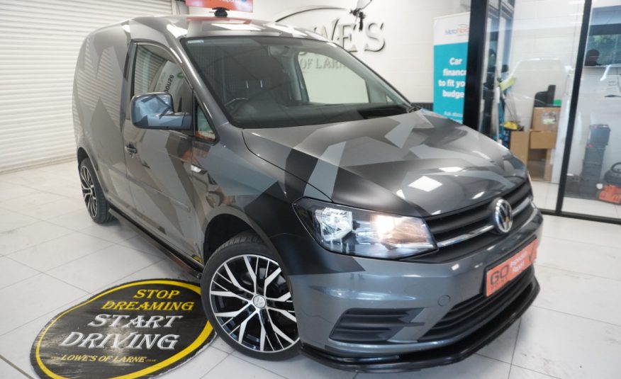 2017 (NOV) VW CADDY 2.0 TDi BlueMOTION TECH TRENDLINE (AC) — BODY KITTED with CAMO DECAL KIT — NO VAT