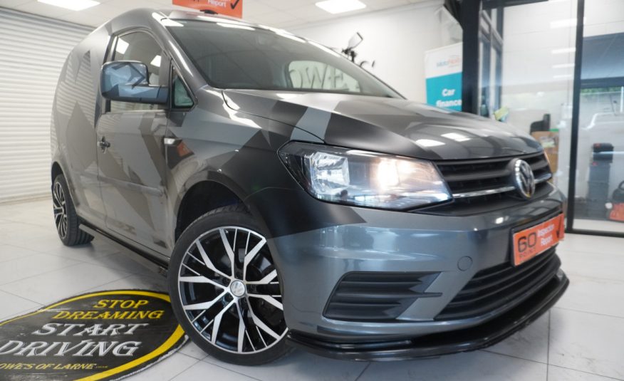 2017 (NOV) VW CADDY 2.0 TDi BlueMOTION TECH TRENDLINE (AC) — BODY KITTED with CAMO DECAL KIT — NO VAT