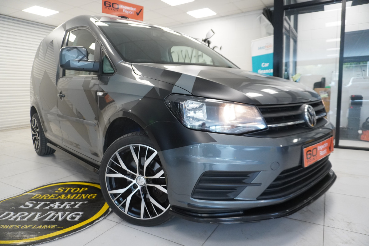 2017 (NOV) VW CADDY 2.0 TDi BlueMOTION TECH TRENDLINE (AC) — BODY KITTED with CAMO DECAL KIT — NO VAT