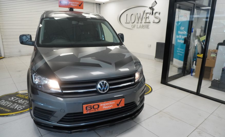 2017 (NOV) VW CADDY 2.0 TDi BlueMOTION TECH TRENDLINE (AC) — BODY KITTED with CAMO DECAL KIT — NO VAT