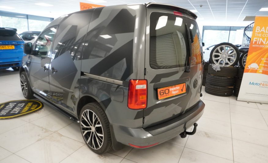 2017 (NOV) VW CADDY 2.0 TDi BlueMOTION TECH TRENDLINE (AC) — BODY KITTED with CAMO DECAL KIT — NO VAT