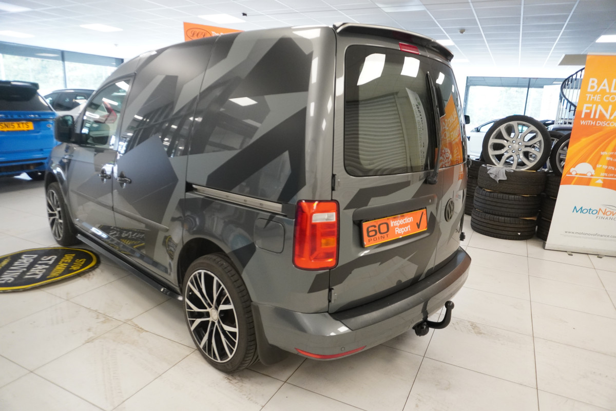 2017 (NOV) VW CADDY 2.0 TDi BlueMOTION TECH TRENDLINE (AC) — BODY KITTED with CAMO DECAL KIT — NO VAT