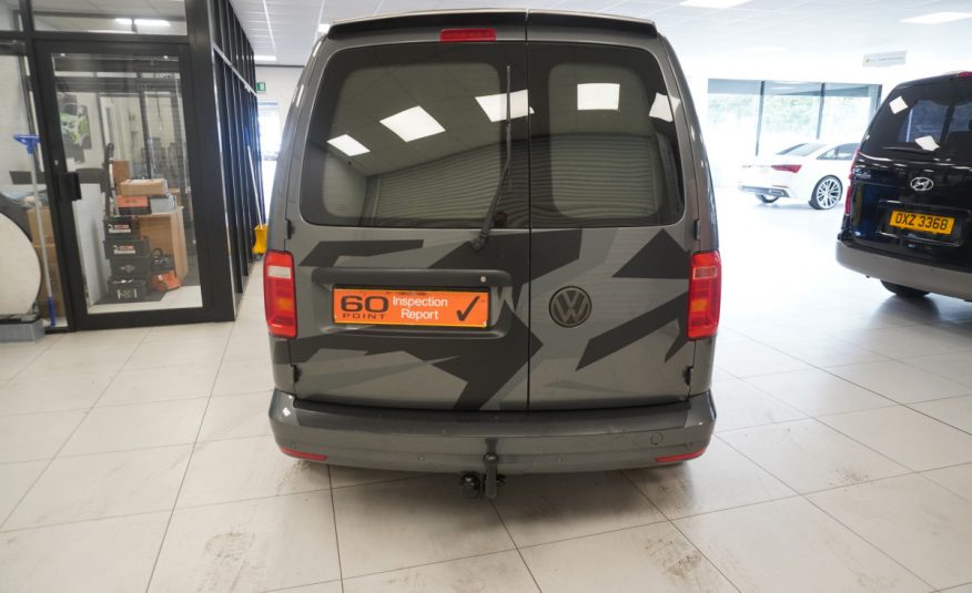 2017 (NOV) VW CADDY 2.0 TDi BlueMOTION TECH TRENDLINE (AC) — BODY KITTED with CAMO DECAL KIT — NO VAT