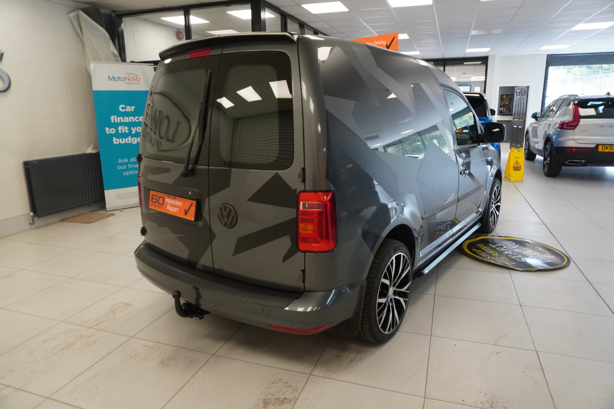 2017 (NOV) VW CADDY 2.0 TDi BlueMOTION TECH TRENDLINE (AC) — BODY KITTED with CAMO DECAL KIT — NO VAT